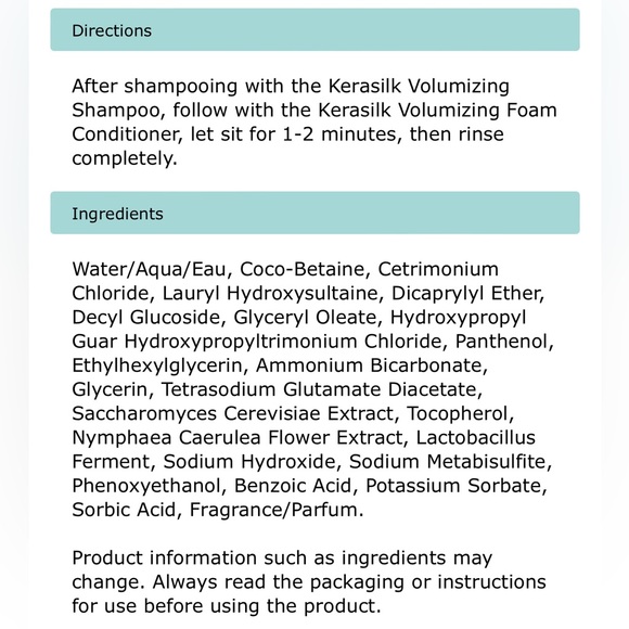 Kerasilk Volumizing Foam Conditioner- New - Picture 4 of 5